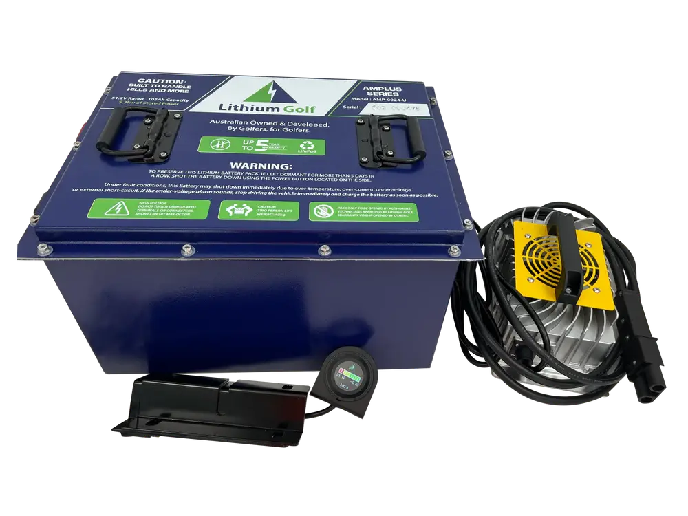 48V Yamaha G14, G16, G19, G22 & G29 Lithium Golf Cart Battery Conversion Kit - Lithium Golf Amplus Series 51.2V105ah 1