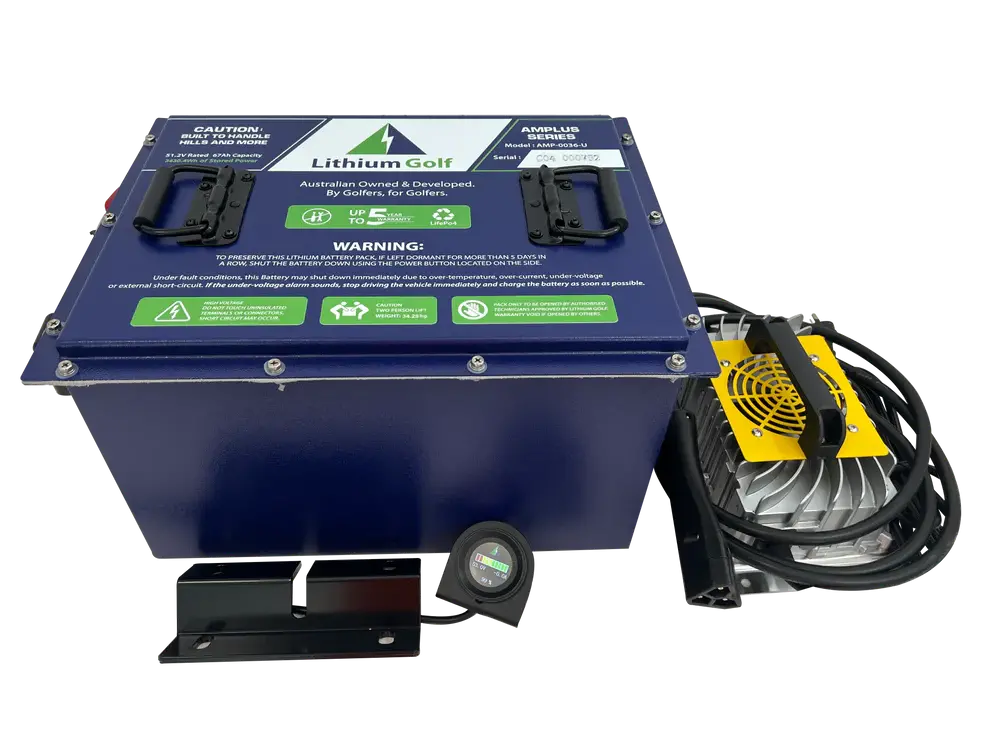 48V Universal Lithium Golf Cart Battery Conversion Kit With On-Board Charger  - Lithium Golf Amplus Series 51.2V67ah 1