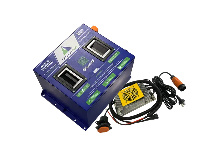 48V Lithium Golf Amplus Jd Series 51.2V 67Ah Universal/Replacement Charger Kit- Comes With Bluetooth Build-In Active Balance And Extinguisher 1