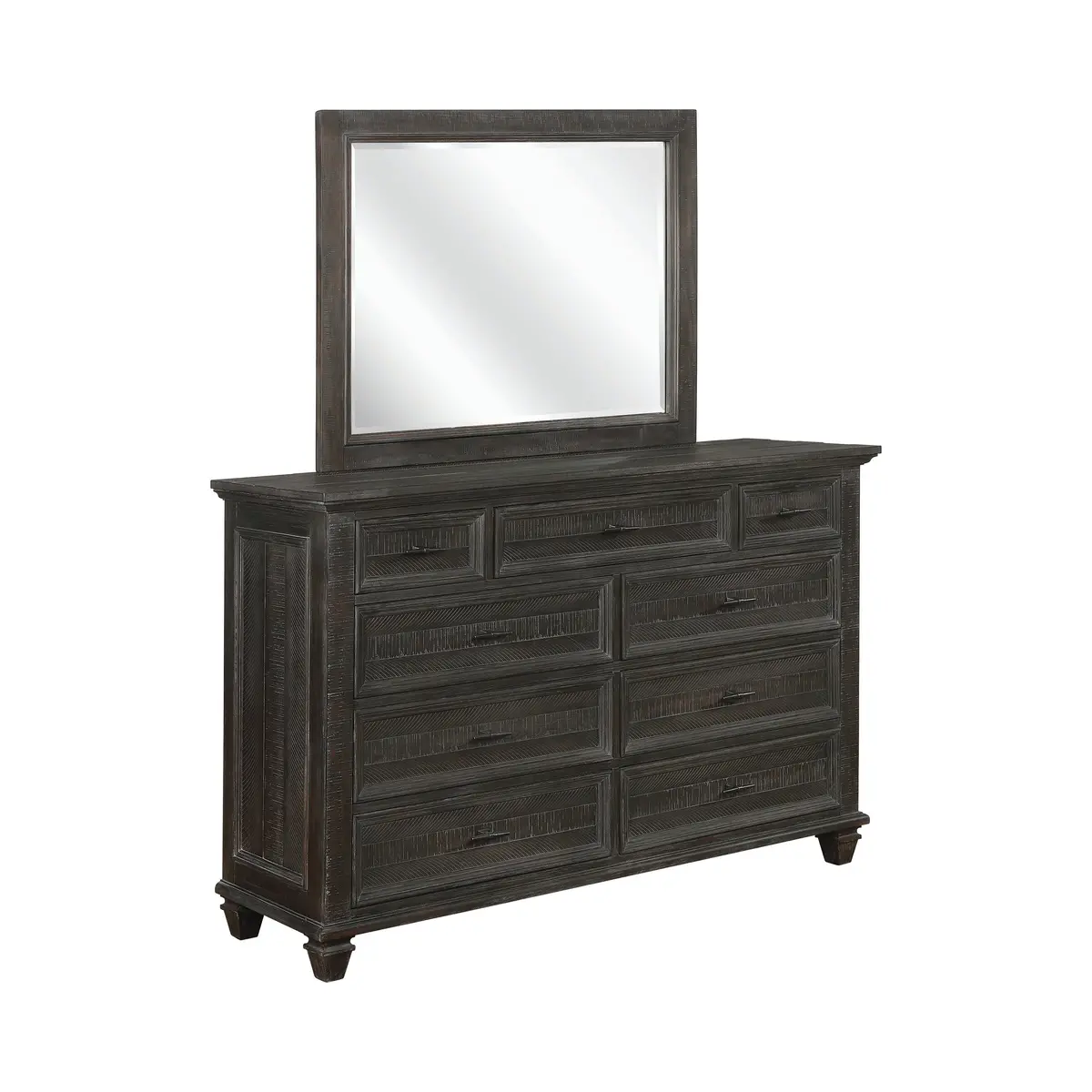 Atascadero 9-Drawer Dresser Weathered Carbon Collection: Cultivate Your Own Unique Bedroom Layout With This Dresser, Exquisite Vineyard Inspired Design Comes To Life In Weathered Carbon Finish. Sku: 222883 1