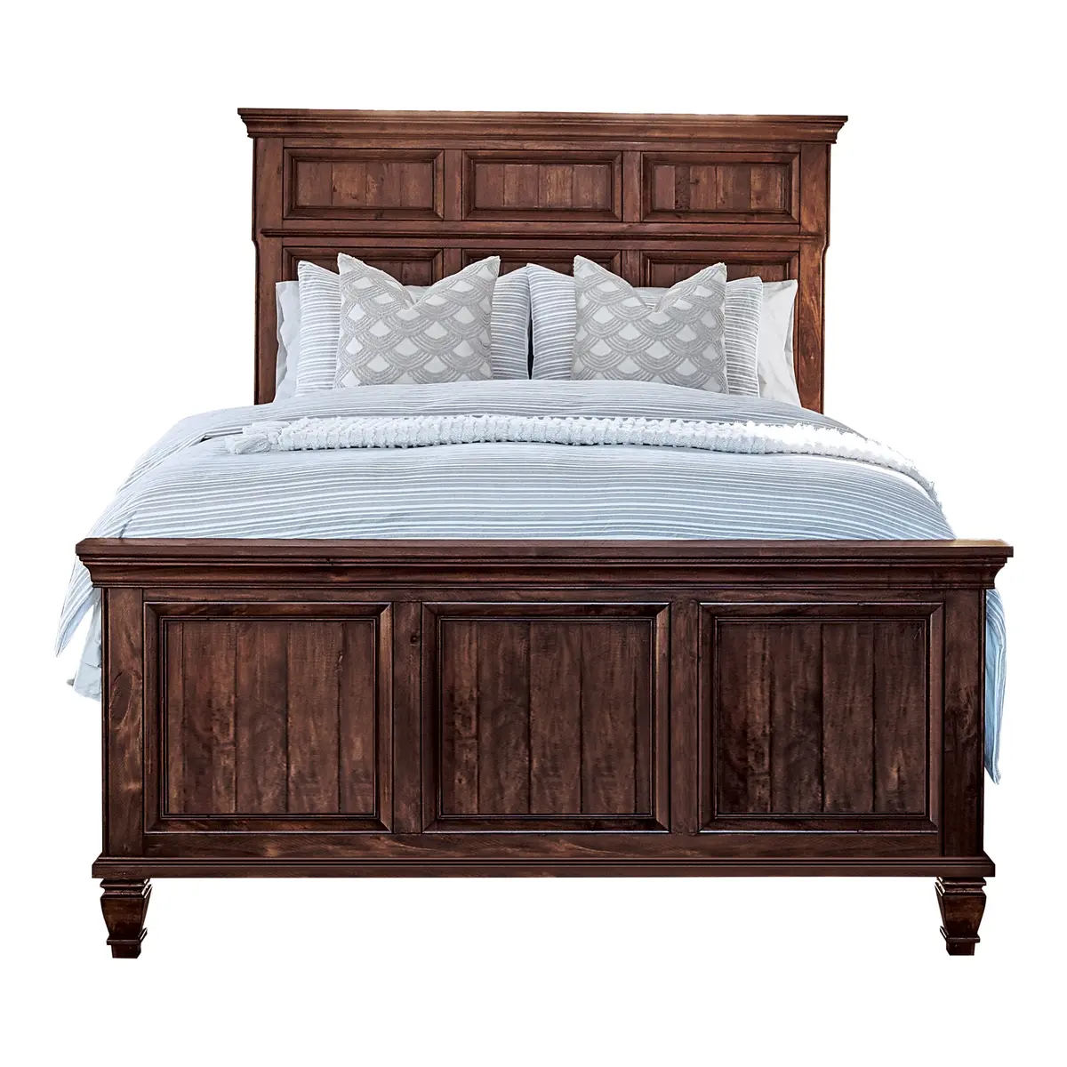 Avenue Eastern King Panel Bed Weathered Burnished Brown Sku: 223031Ke 1