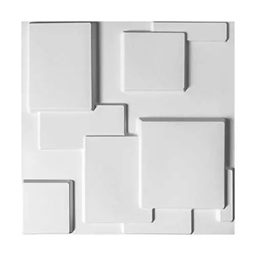 Art3d Decorative Tiles 3D Wall Panels For Modern Wall Decor, White, 12 Panels 32 Sq Ft 1