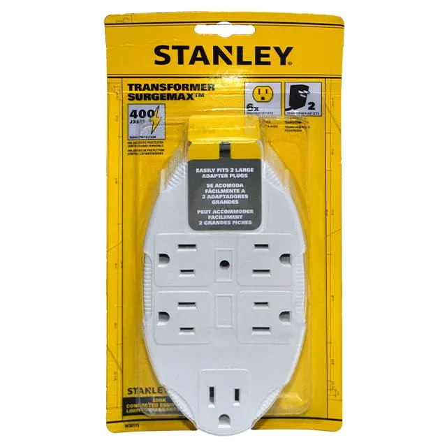 Stanley Transformer Surge Adapter, 6 Outlet Surge Adapter- 38115 1