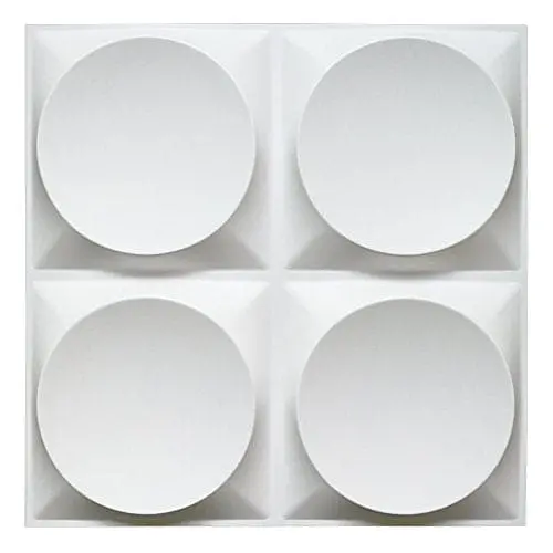Art3d White Wall Panels Modern 3D Wall Decor, Moon Surface Design, 12 Tiles 32 Sf 1
