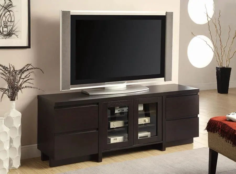 60″ 4-Drawer Tv Console Cappuccino - 700695 1