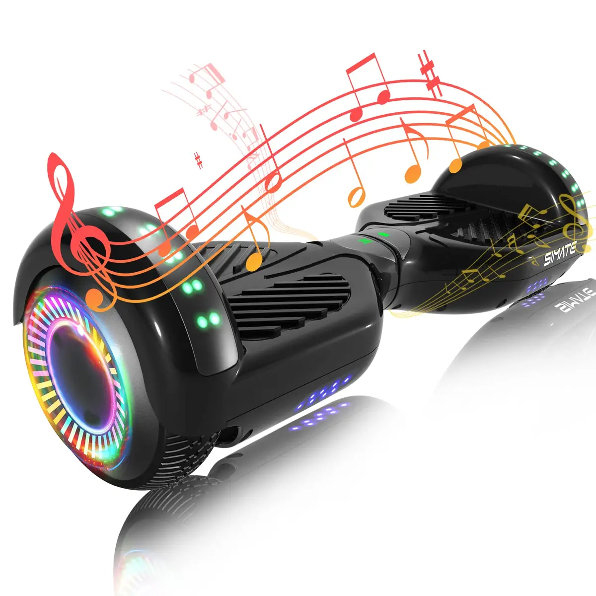 Simate Hoverboard, Bluetooth All Terrain Hover Boards With Led Lights And App Control, Gifts For Kids Adults Girls Boys, For All Ages 1