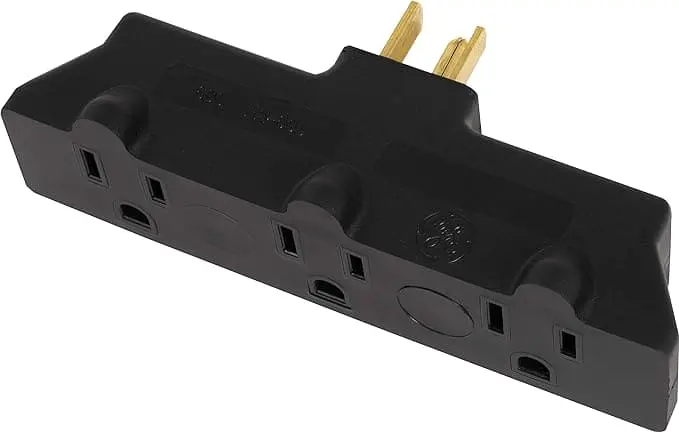 Powerlink 3 Outlet Adapter, 3-Prong Power Splitter,15A, 12V,1875W, 60Hz, Black, 1 Pack -Jncljc40000011 1