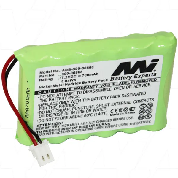 7.2V 700Mah 5.04Wh Nimh Outdoor Siren Alarm Battery Suitable For Honeywell 1