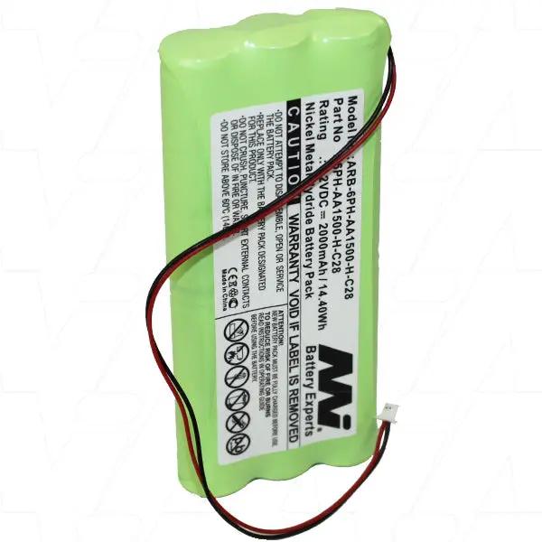7.2V 2000Mah 14.40Wh Nimh Outdoor Siren Alarm Battery Suitable For Dsc 1