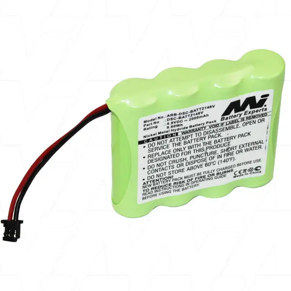 4.8V 2000Mah 9.60Wh Nimh Outdoor Siren Alarm Battery Suitable For Dsc 1