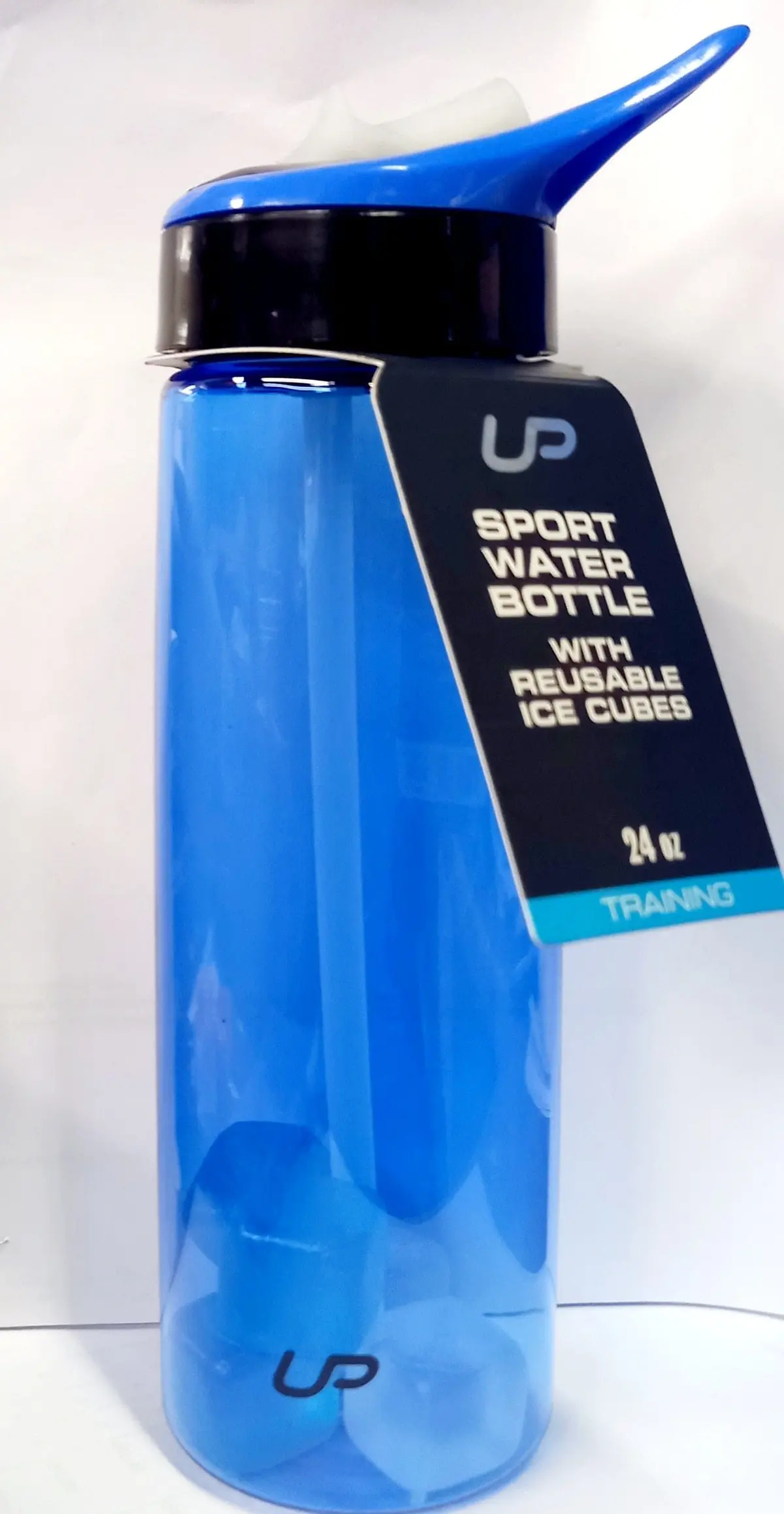Gtbw Sport Water Bottle With Reusable Ice Cube: Flip Up Silicone Spout With Built In Handle For Easy Carrying - Bcd-Sw 1