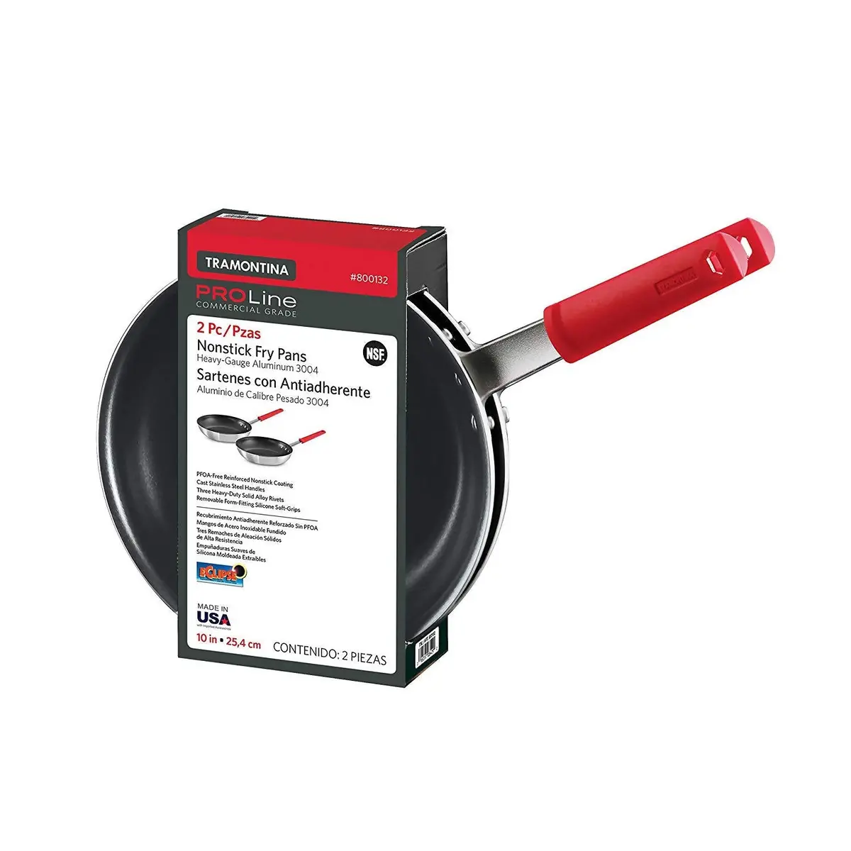 Tramonita Professional Fry Pan 2Pk/10'' - Are Designed And Manufactured To Withstand The Rigors Of A Professional Kitchen - 331003 1
