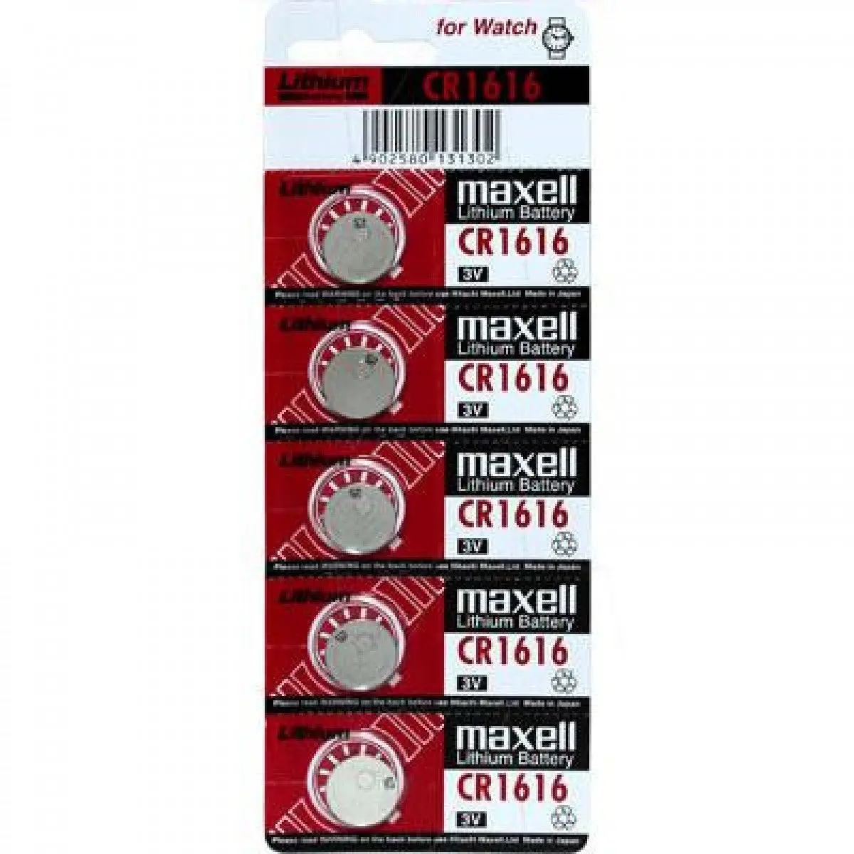 Maxell Cr1616 3V Lithium Coin Cell Blister Of 5 1