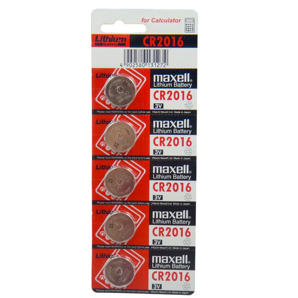Maxell Cr2016 3V Lithium Coin Cell Blister Of 5 1