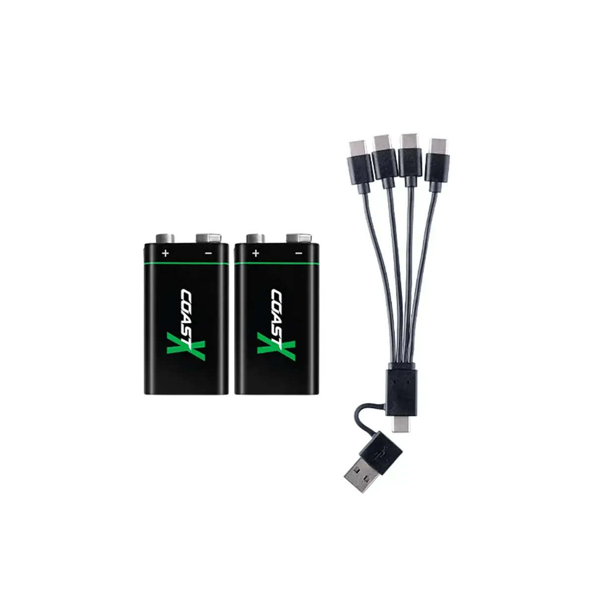 Coast Zithion X Zx 9V Lithium Rechargeable 9-Volt Battery 2-Pack 1