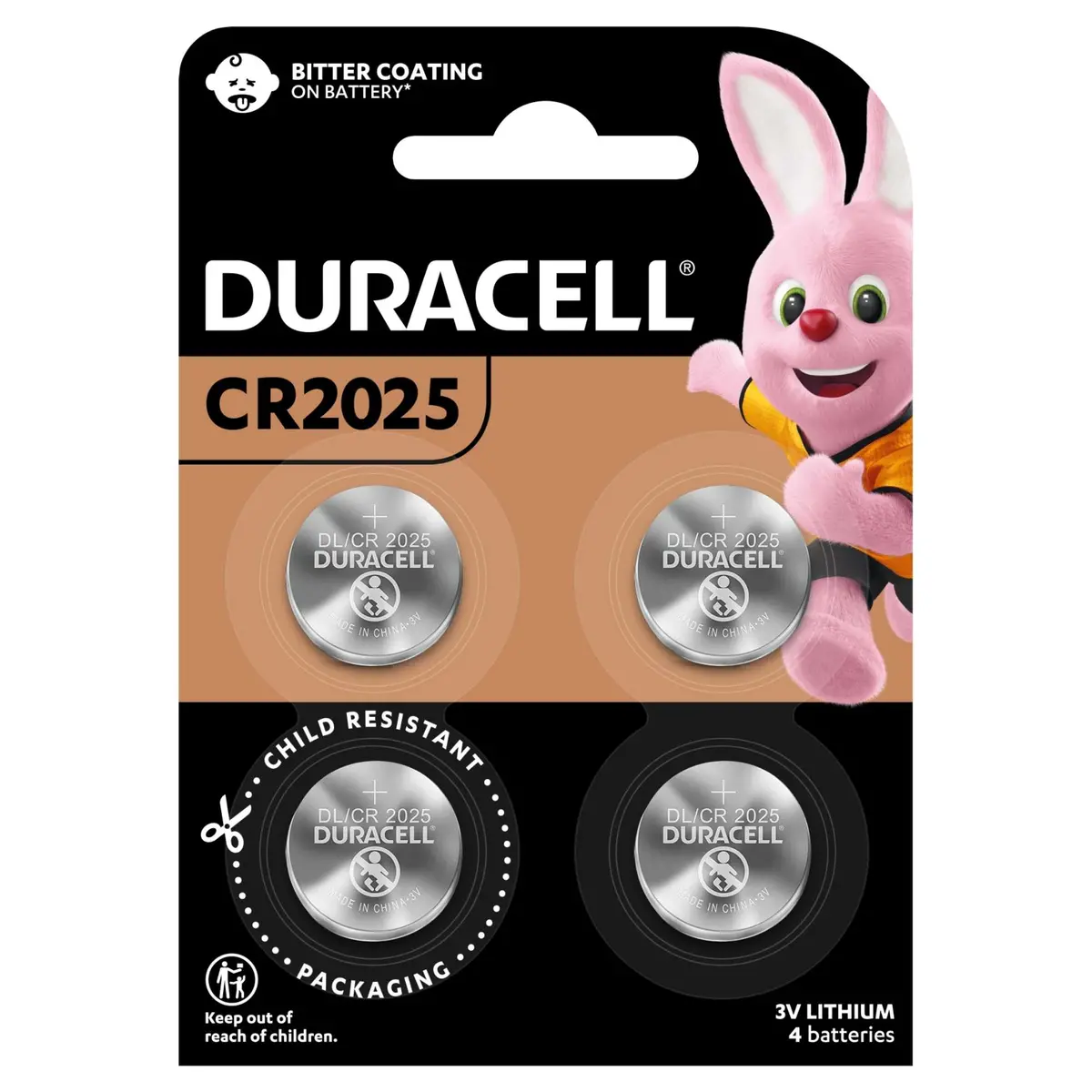 Duracell Specialty 2025 Lithium Coin 3V Battery 4 Pack Dl2025 1