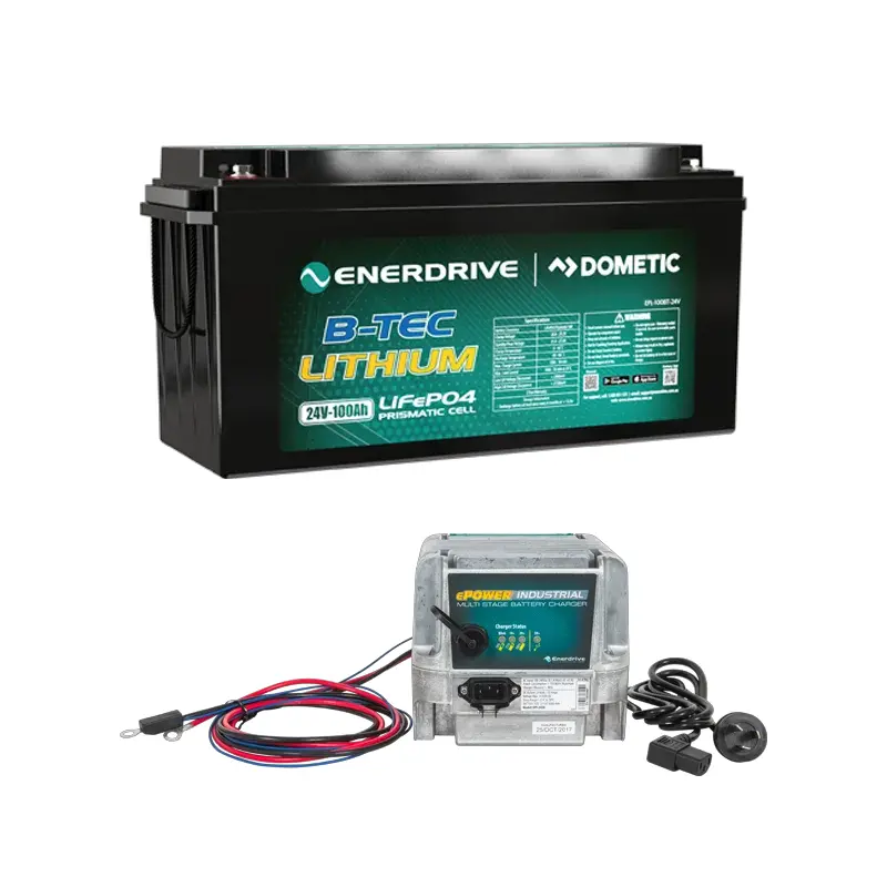 Enerdrive 100Ah 24V B-Tec Bundle Inc Epi-2430 Charger 1
