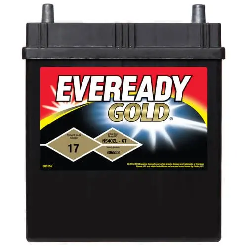 Battery Ns40zl-Gt - Eveready Cranking Amps: 320 Reserve Capacity: 55 Overall Dimensions: 7-5/16" X 5-1/2" X 8-3/4"- 806888 1