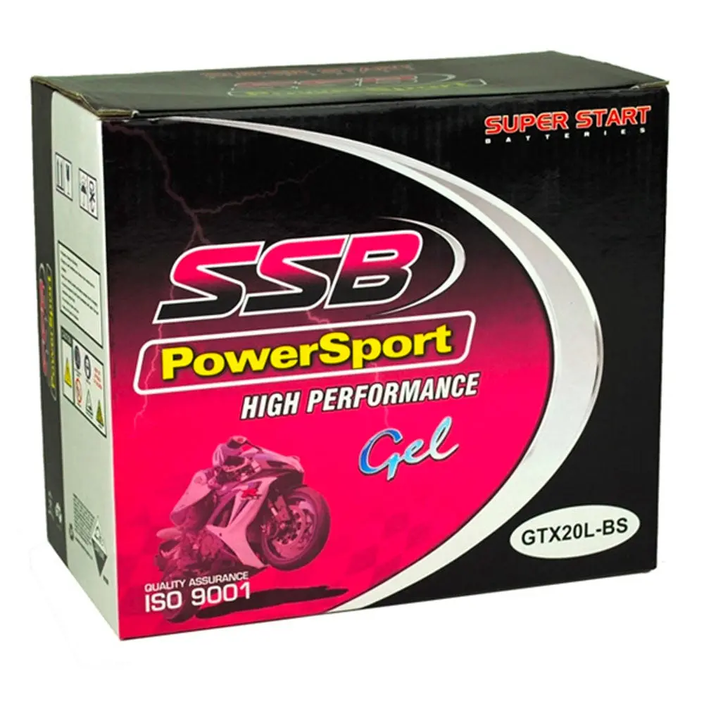Ssb Motorcycle Battery 12V18ah 350Cca Gtx20l-Bs 1