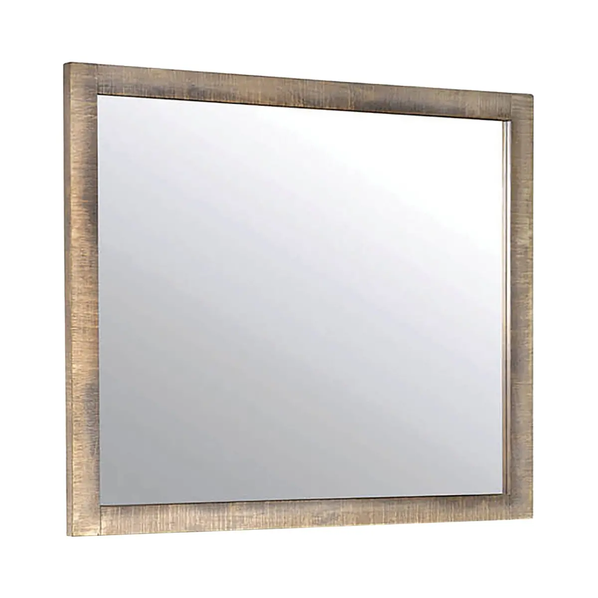 Sembene Rectangular Mirror Antique Multi-Color Collection: This Mirror Looks Beautiful Above A Dresser, Looks Great In A Modern Or Classic Space. Dress Up A Hallway Or Bedroom With The Square Silhouette And Raised Edges Of The Frame.  Sku: 205094 1