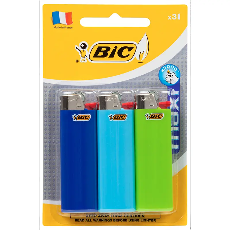 Bic Maxi Lighter 3 Pack Js003/3 1