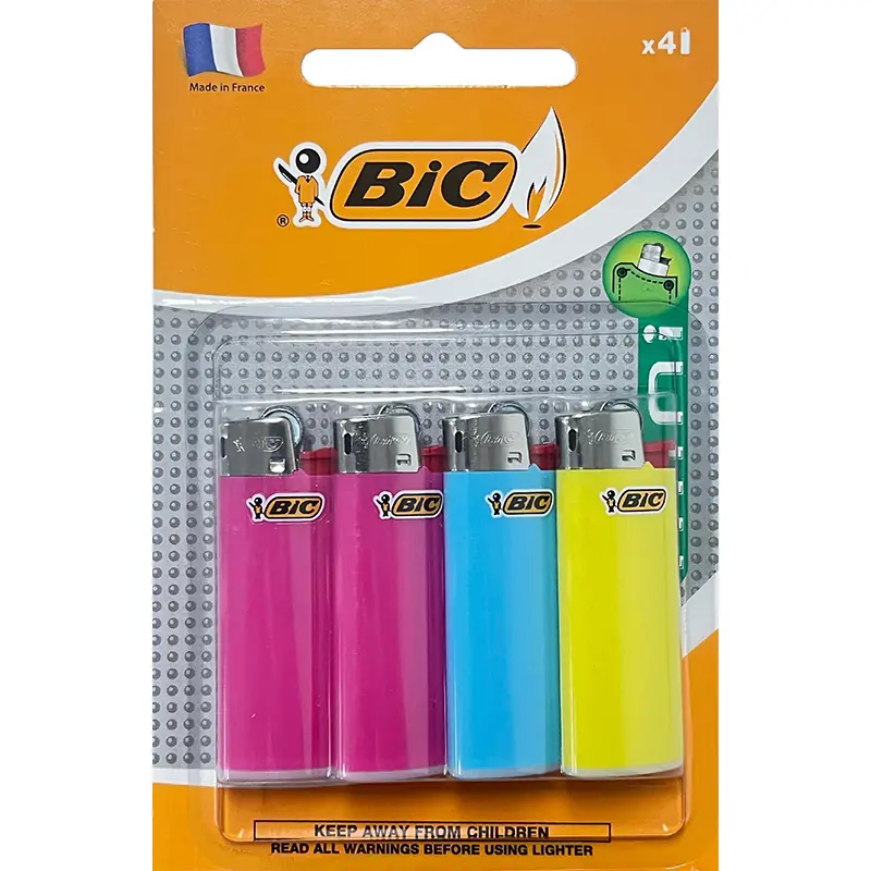 Bic Mini Lighters Pack 0F 4 Js003m/4 1