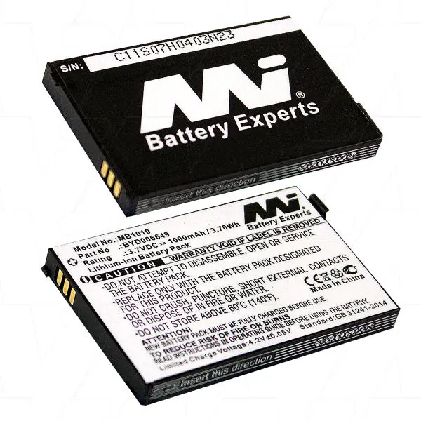 Baby Monitor Battery Suitable For Lithium Ion (Liion) 3.7V 1Ah Mb1010 1
