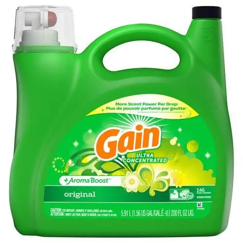 Ultra Concentrated & Aroma Boosted New Gain Original Liquid Laundry Detergent 5.91 L / 200 Fl. Oz - 146 Loads (2X Ultra Concentrated) / 281336 1