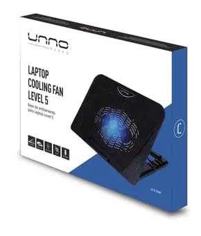 Unno Teckno Laptop Cooling Fan Level 5 Laptop Cooling System With A Grid Surface That Provides More Air Circulation Around Your Device - Nc6130bk 1