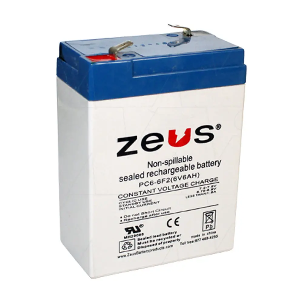 Zeus Pc6-6 Sealed Lead Acid Battery Valve Regulated (Agm Type) 1