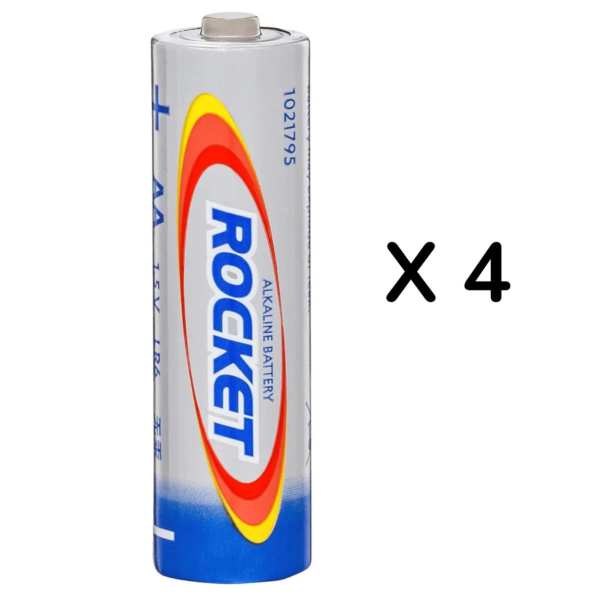Rocket Aa Alkaline Batteries, Pack Of 4 1