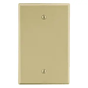 Brown Face Plate Ivory 2 X 4 Pvc Cover, Designed For The Unused Outlet, To Neatly Cover Outlets. Indoor Use To Provide A Professional Look To Home, Office, Business Establishments Etc. Easy To Install For Electricians, Homeowners, Diyers. -Brel0036 1