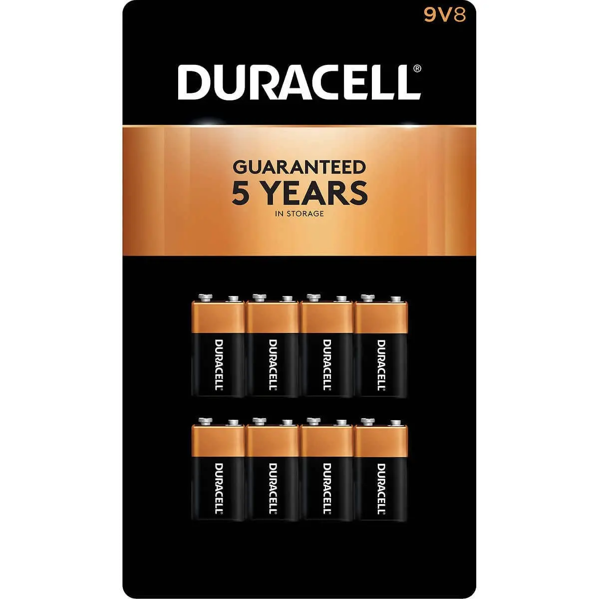 Duracell - Coppertop 9V Alkaline Batteries 8Pk- Long Lasting, All-Purpose 9 Volt Battery For Household And Business-80283 1