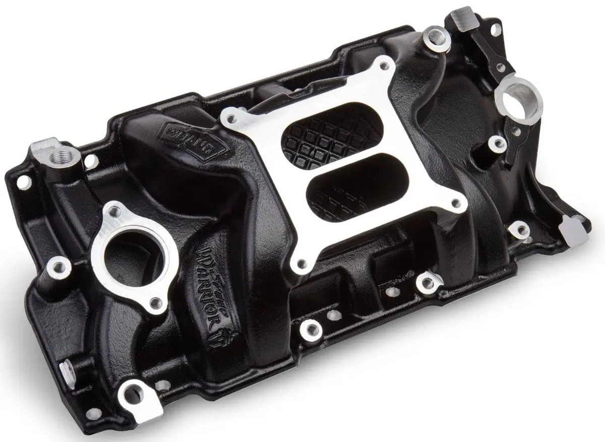 Intake Manifold (Speed Warrior Intake, Black Ceramic Coated, Sbc) 1