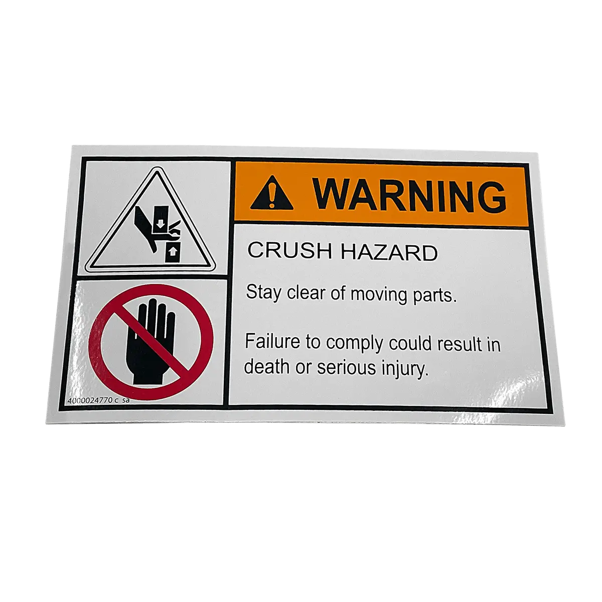 Haulotte Hand Injury Label 4000024770 1