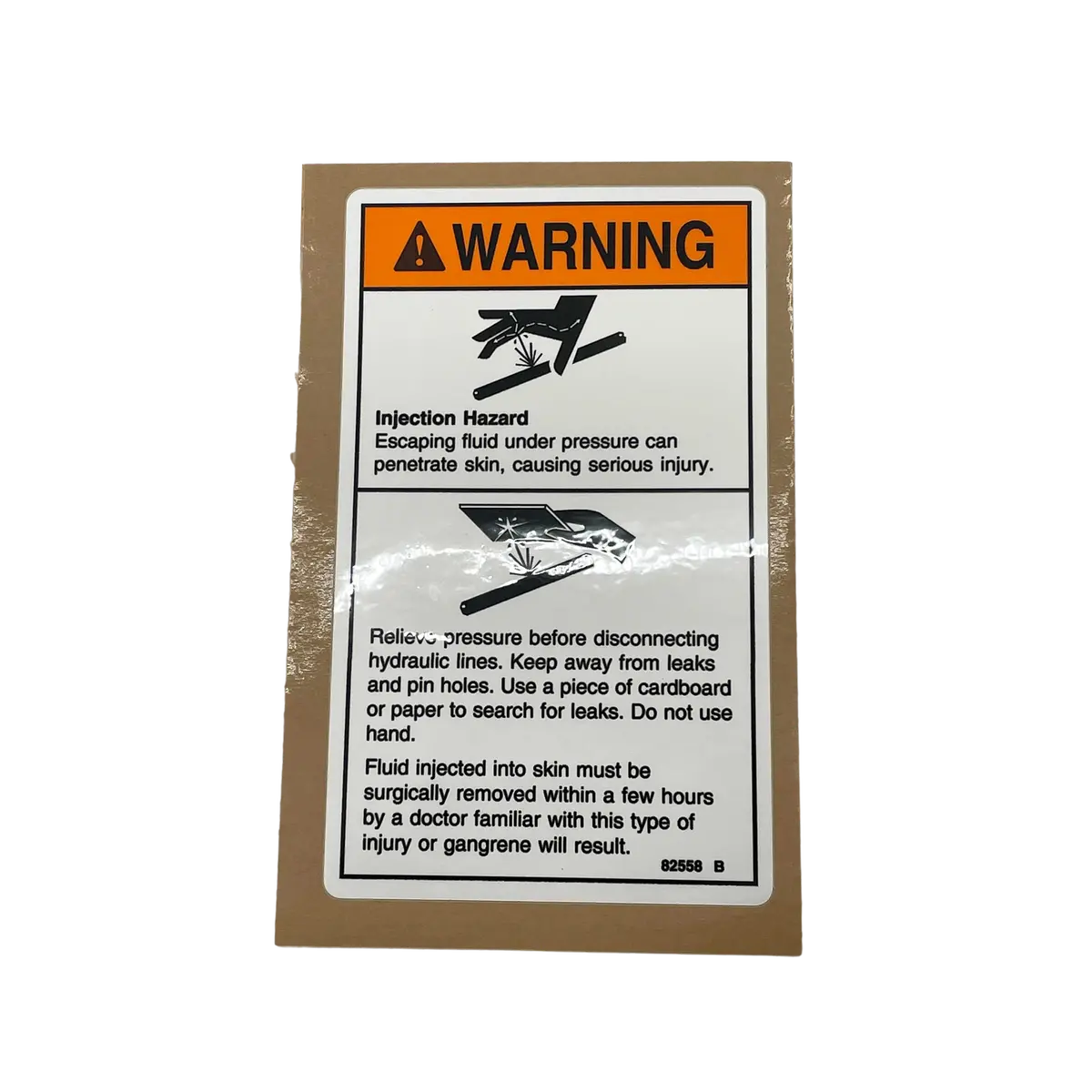 Genie Decal, Warn, Skin Injection Hazard 82558Gt 1